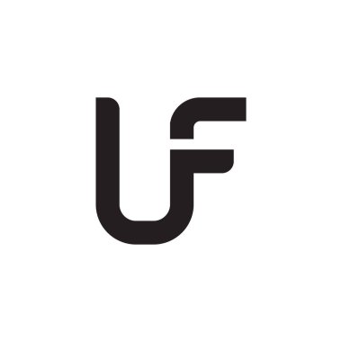 uf ilk harf vektör logo simgesi