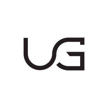 ug ilk harf vektör logo simgesi