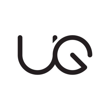 ug ilk harf vektör logo simgesi