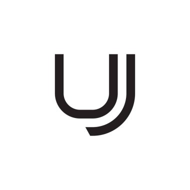 uj ilk harf vektör logo simgesi