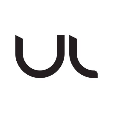 ul ilk harf vektör logo simgesi