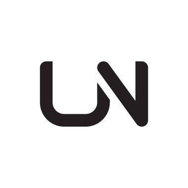 un ilk harf vektör logo simgesi