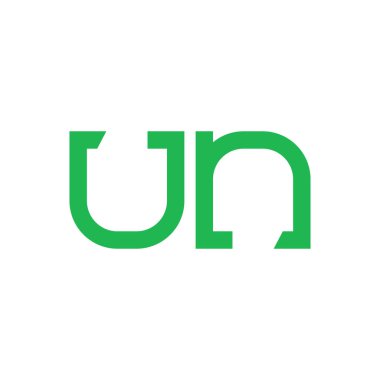 un ilk harf vektör logo simgesi