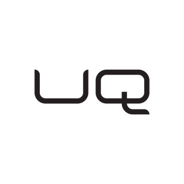 uq ilk harf vektör logo simgesi