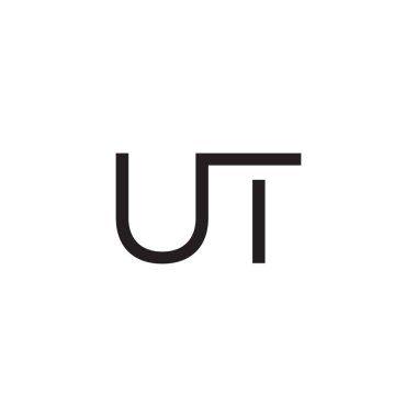ut ilk harf vektör logo simgesi