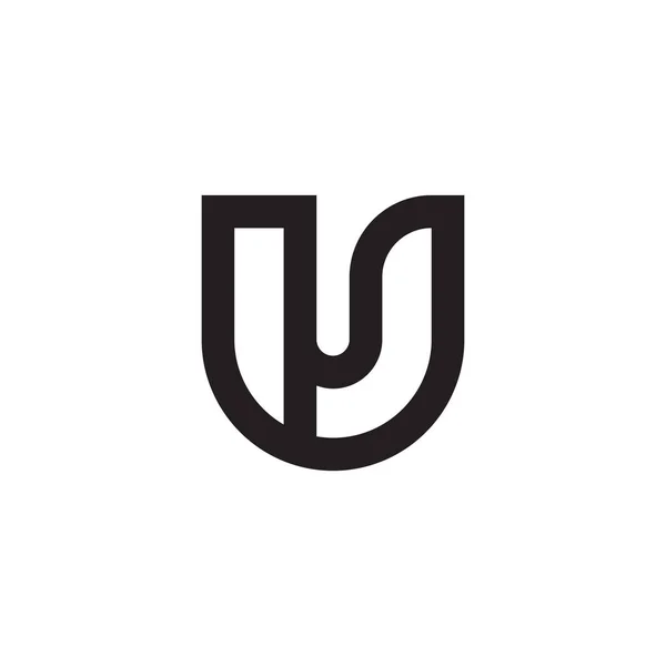 u ilk harf vektör logo simgesi