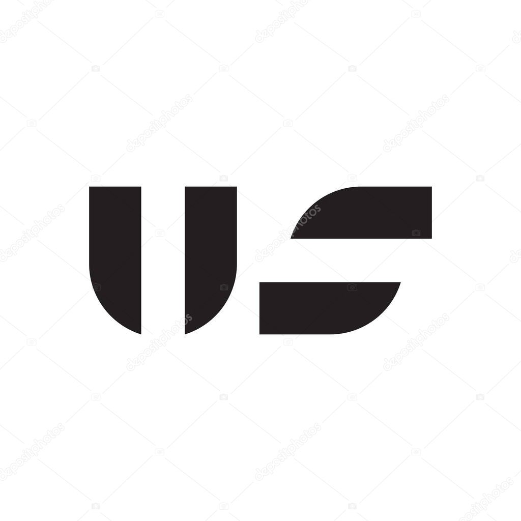 Us initial letter vector logo icon