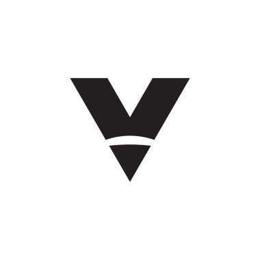 v ilk harf vektör logo simgesi