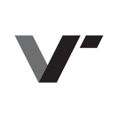 v ilk harf vektör logo simgesi