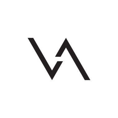 va ilk harf vektör logo simgesi