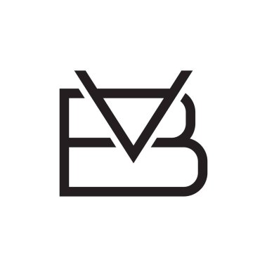 vb ilk harf vektör logo simgesi