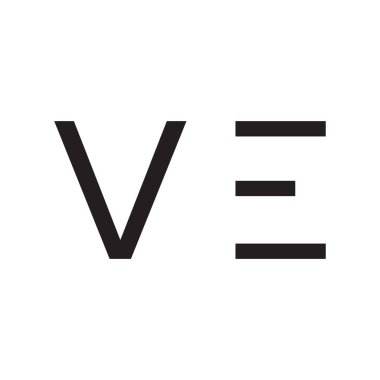 ve ilk harf vektör logo simgesi