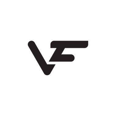 vf ilk harf vektör logo simgesi