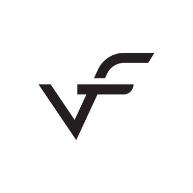 vf ilk harf vektör logo simgesi