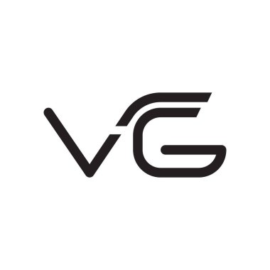 vg ilk harf vektör logo simgesi