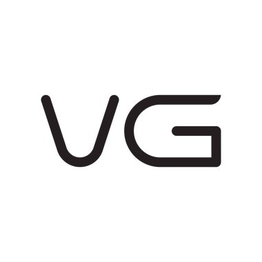 vg ilk harf vektör logo simgesi