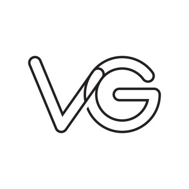 vg ilk harf vektör logo simgesi