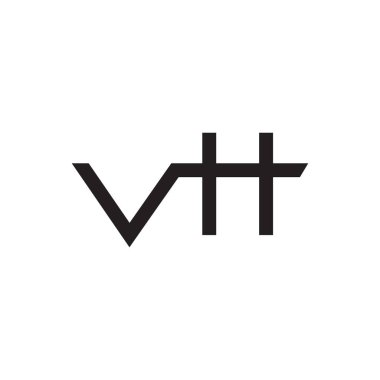 vh ilk harf vektör logo simgesi