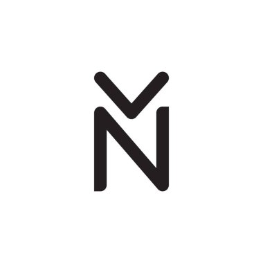 vn ilk harf vektör logo simgesi