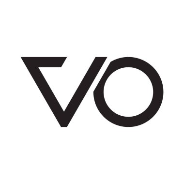vo ilk harf vektör logo simgesi