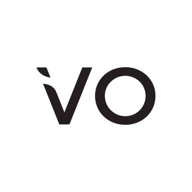 vo ilk harf vektör logo simgesi