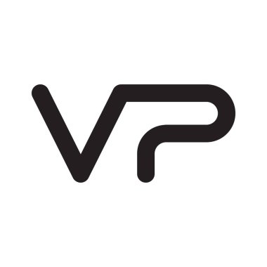 Vp ilk harf vektör logo simgesi