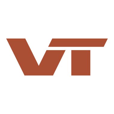 vt ilk harf vektör logo simgesi