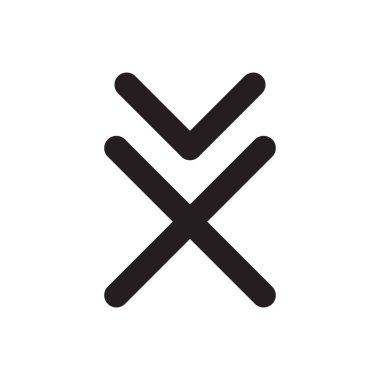 vx ilk harf vektör logo simgesi