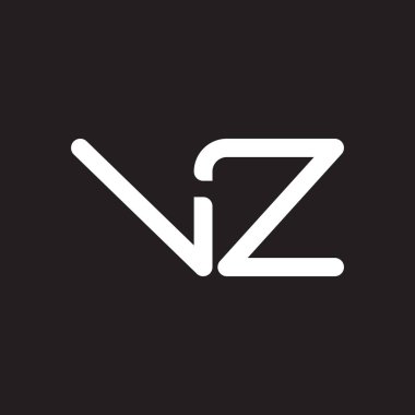 vz ilk harf vektör logo simgesi