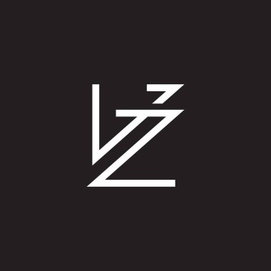vz ilk harf vektör logo simgesi