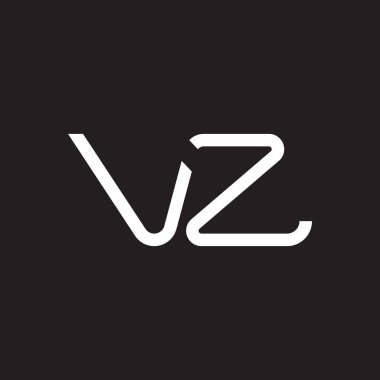 vz ilk harf vektör logo simgesi