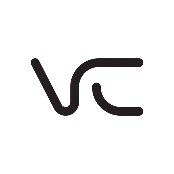 Pvc Lettre Initiale Icône Logo Vectoriel — Image vectorielle