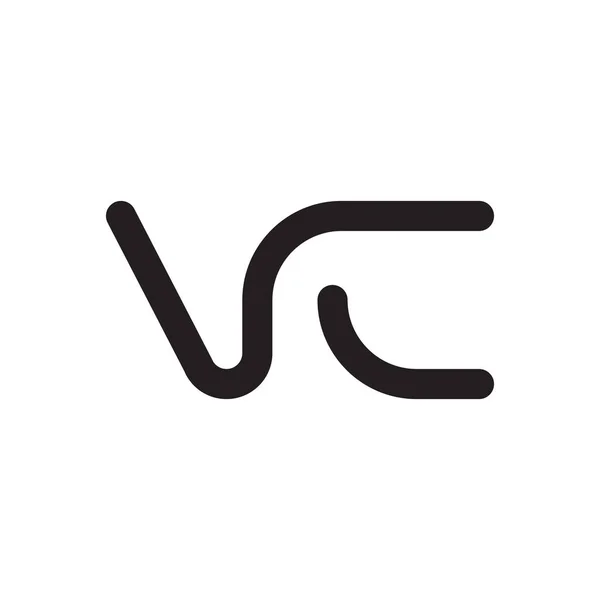 Vc頭文字ベクトルロゴアイコン — ストックベクタ