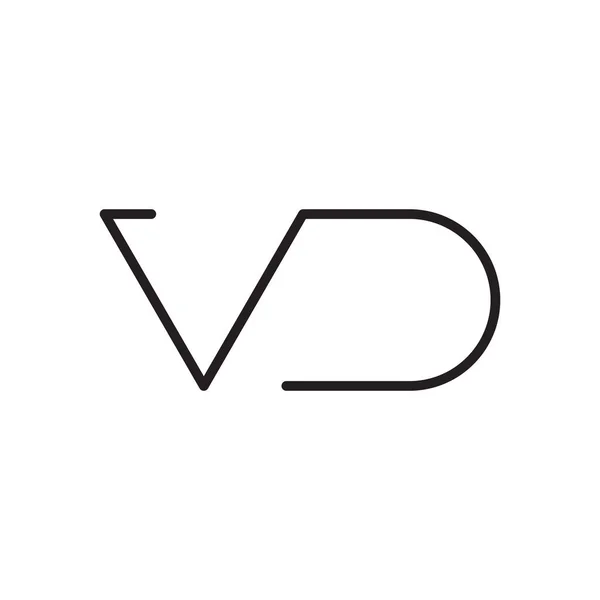 Inicial Carta Vector Logotipo Icono — Archivo Imágenes Vectoriales