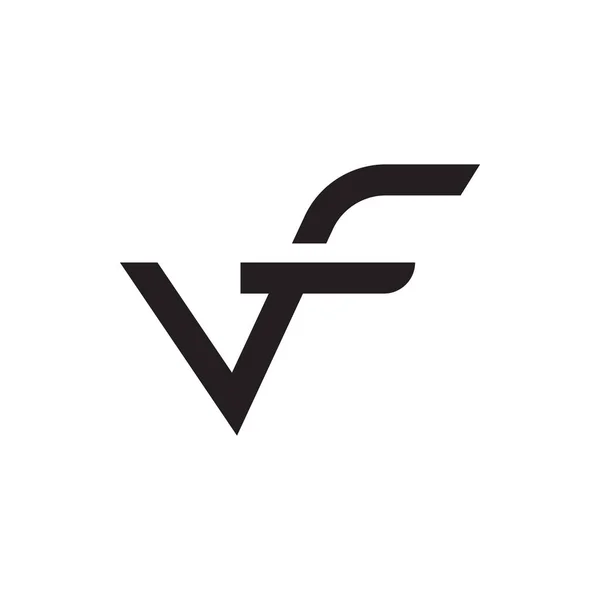 vf ilk harf vektör logo simgesi