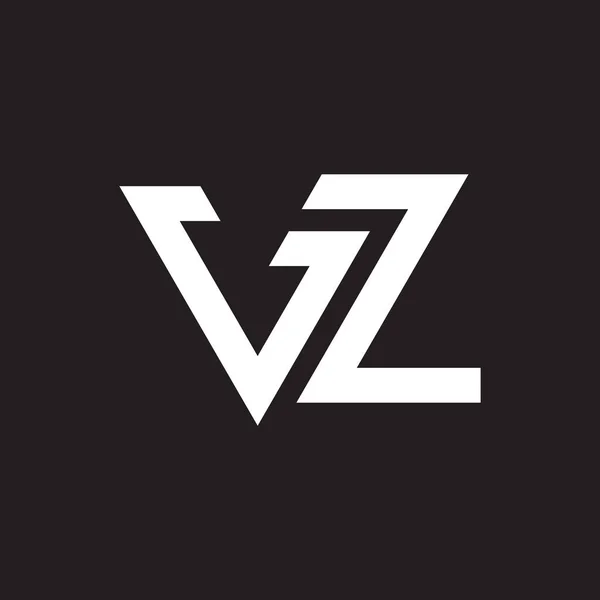 vz ilk harf vektör logo simgesi