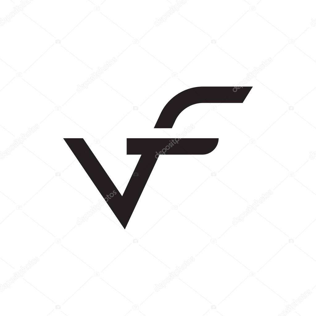 vf initial letter vector logo icon
