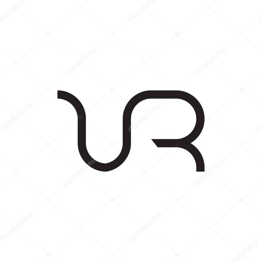 vr initial letter vector logo icon