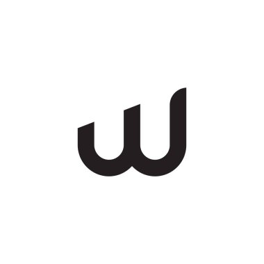 w ilk harf vektör logo simgesi