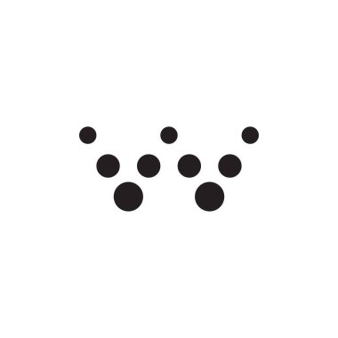 w ilk harf vektör logo simgesi