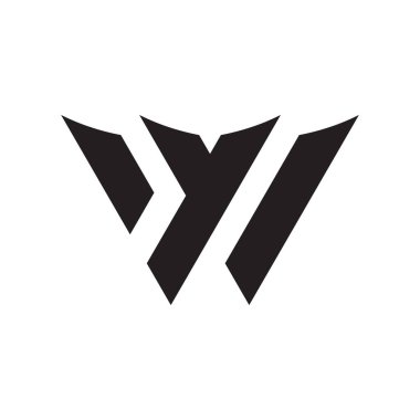 w ilk harf vektör logo simgesi