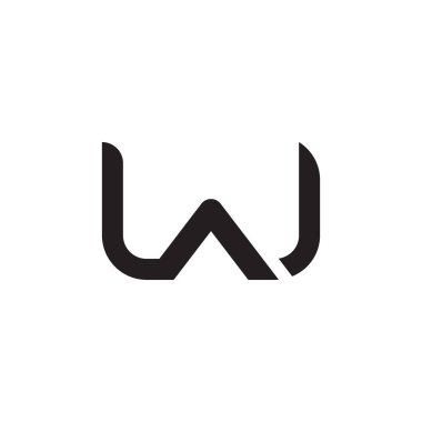 w ilk harf vektör logo simgesi