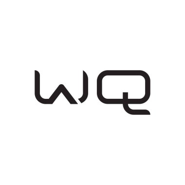 wq ilk harf vektör logo simgesi