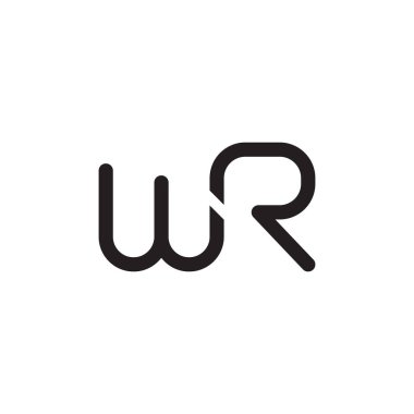 wr ilk harf vektör logo simgesi