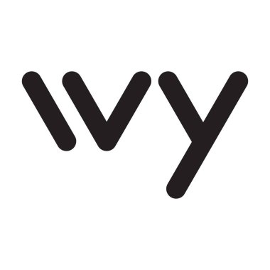 wy ilk harf vektör logo simgesi