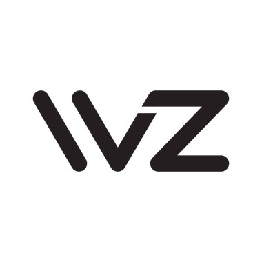 wz ilk harf vektör logo simgesi