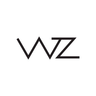 wz ilk harf vektör logo simgesi