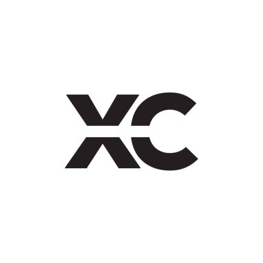 xc ilk harf vektör logo simgesi