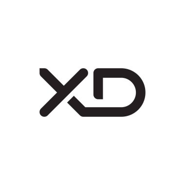 xd ilk harf vektör logo simgesi
