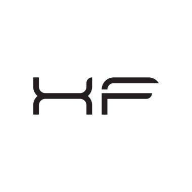 xf ilk harf vektör logo simgesi